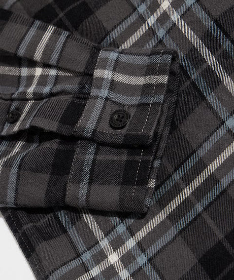 Plaid Greyscale Men Utility Shirts