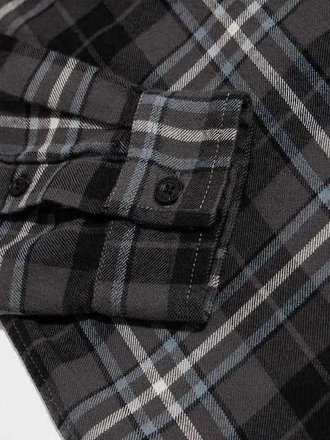 Plaid Greyscale Men Utility Shirts