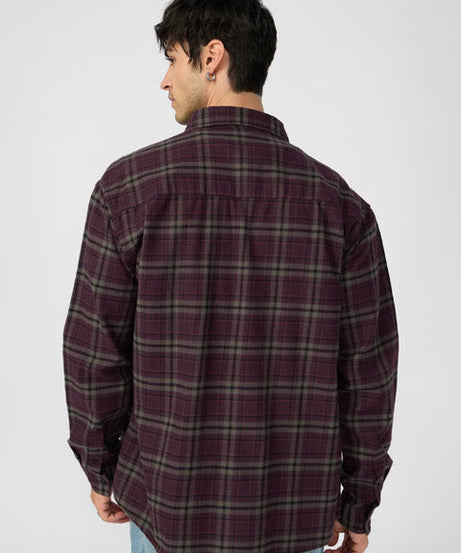 Plaid Autumn Men Utility Shirts