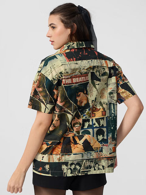 The Beatles Through The Years Women Boyfriend Shirts