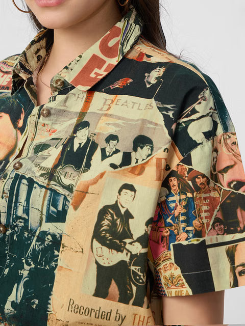 The Beatles Through The Years Women Boyfriend Shirts