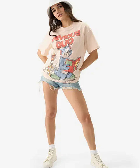 Devious Duo Women Oversized T-Shirts