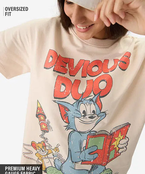 Devious Duo Women Oversized T-Shirts