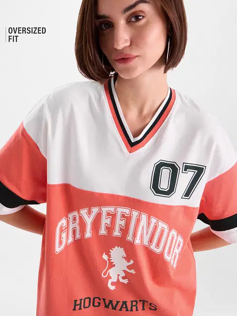 House Gryffindor Women Oversized T-Shirts