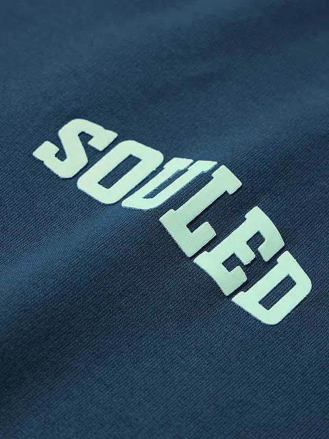 Colourblock Deep Sea Blue Oversized T-Shirts