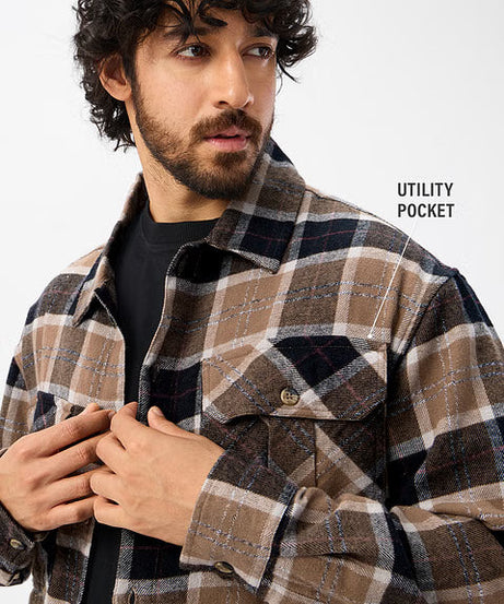 TSS Originals Russet Men Flannel Shackets