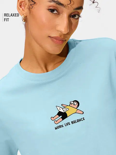 Relaxed T-Shirt Work Life Balance Women Relaxed Fit T-Shirts