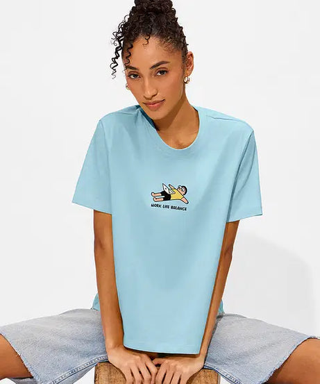Relaxed T-Shirt Work Life Balance Women Relaxed Fit T-Shirts