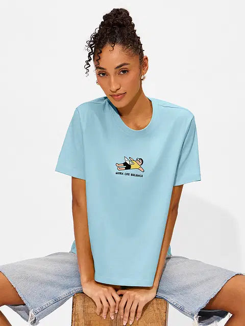 Relaxed T-Shirt Work Life Balance Women Relaxed Fit T-Shirts