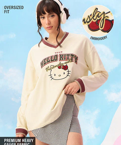 Hello Kitty  Viciously Cute Women Full Sleeve T-Shirts