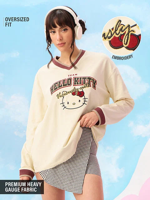 Hello Kitty  Viciously Cute Women Full Sleeve T-Shirts
