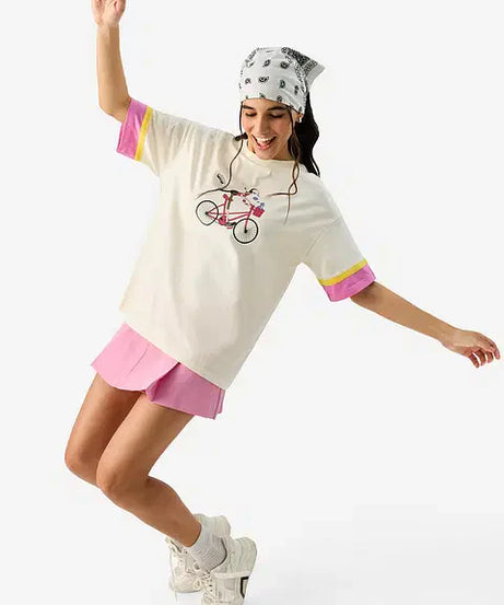 Wildly Happy Women Oversized T-Shirts