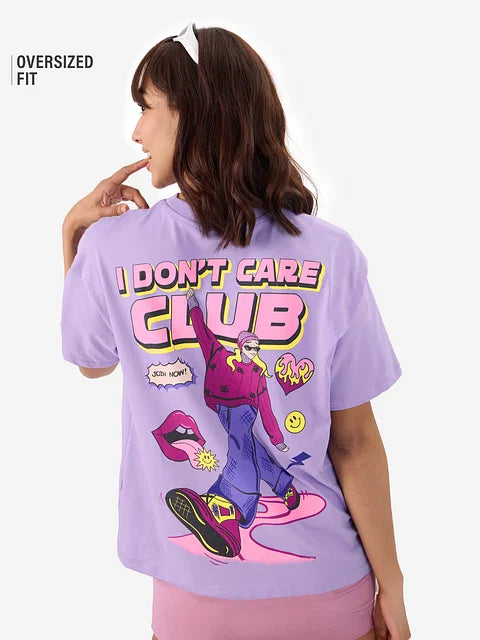 Don't Care Club Women Oversized T-Shirts