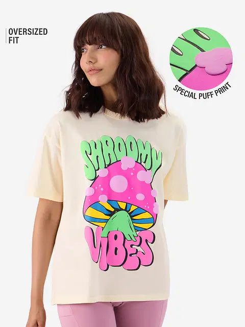 Shroomy Vibes Women Oversized T-Shirts