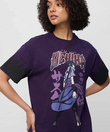 Naruto Sasuke Women Oversized T-Shirts