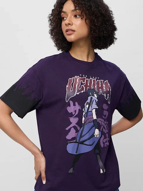 Naruto Sasuke Women Oversized T-Shirts