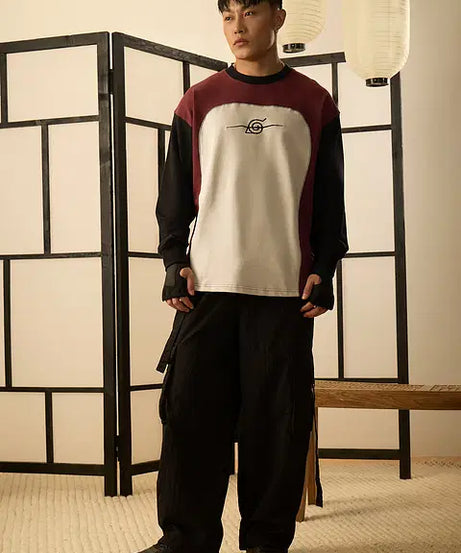 Naruto Shippuden Konoha Leaf Rogue Oversized Full Sleeve T-Shirts