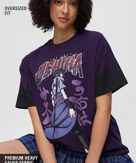 Naruto Sasuke Women Oversized T-Shirts