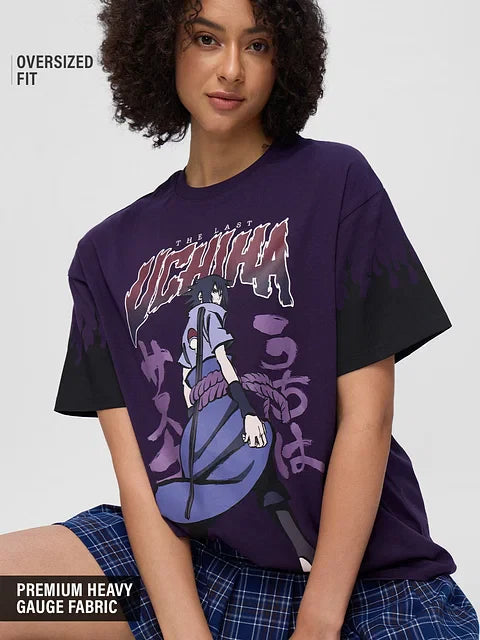 Naruto Sasuke Women Oversized T-Shirts