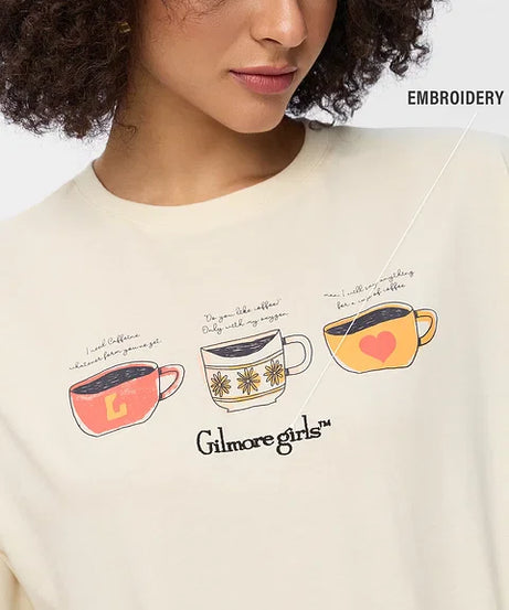 Gilmore Girls  Coffee Cups Women Oversized T-Shirts