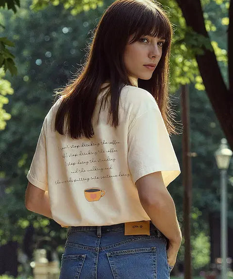 Coffee Cups Women Oversized T-Shirts