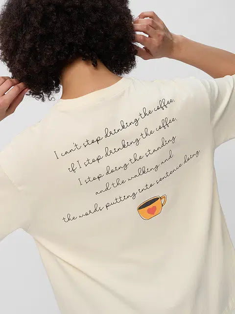 Coffee Cups Women Oversized T-Shirts