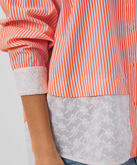 Striped Cider Women Boyfriend Shirts