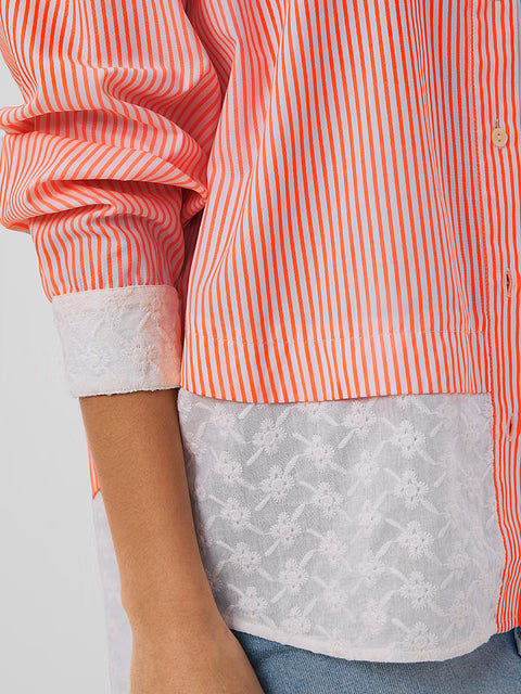 Striped Cider Women Boyfriend Shirts