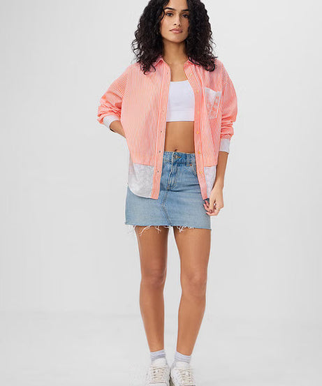 Striped Cider Women Boyfriend Shirts