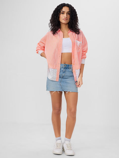 Striped Cider Women Boyfriend Shirts