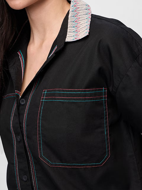 Embroidered Elixir Women Shirts