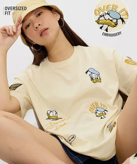 Donald Duck Quack Off Women Oversized T-Shirts