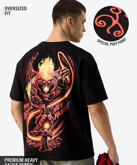 Lord Of The Rings You Shall Not Pass Oversized T-Shirts