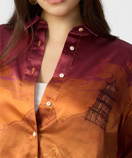 Satin Kung Fu Panda Women Shirts