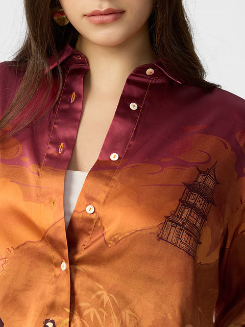 Satin Kung Fu Panda Women Shirts