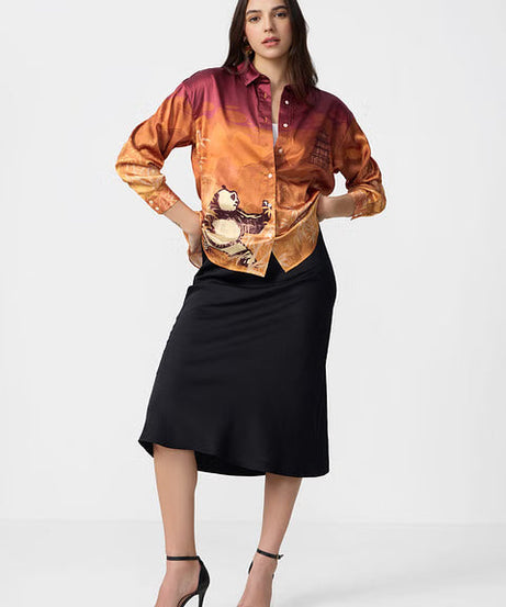 Satin Kung Fu Panda Women Shirts