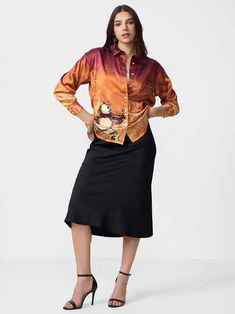 Satin Kung Fu Panda Women Shirts