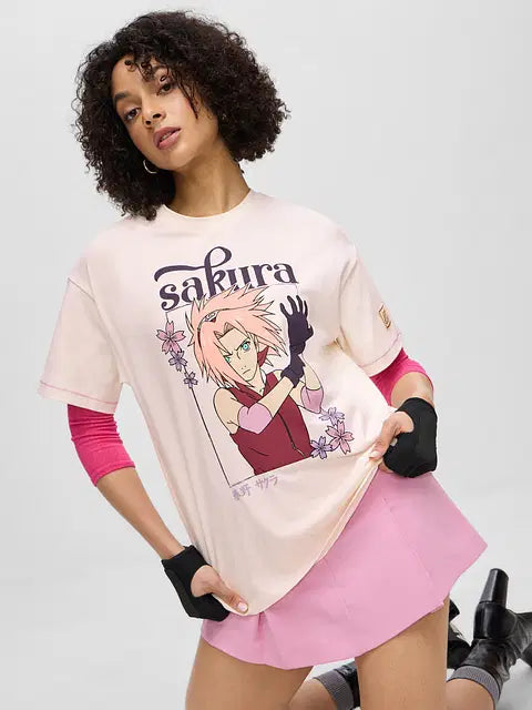 Sakura Women Oversized T-Shirts