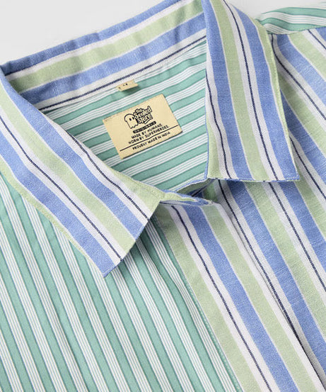 Stripe Siesta Women Boyfriend Shirts