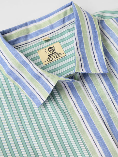 Stripe Siesta Women Boyfriend Shirts