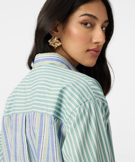 Stripe Siesta Women Boyfriend Shirts