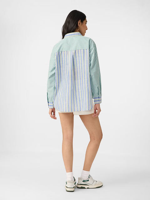 Stripe Siesta Women Boyfriend Shirts