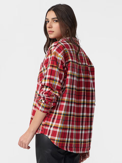 Plaid Shirt Phlox Women Boyfriend Shirts