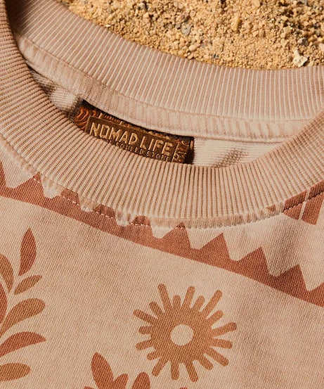 Nomad Indus Brown Women Oversized T-Shirts