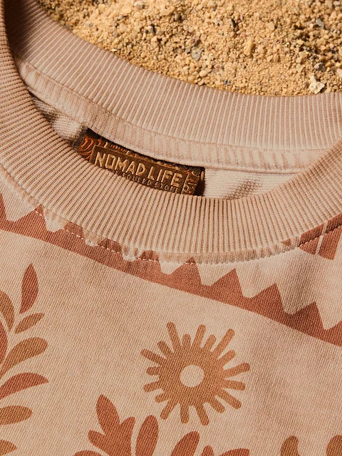 Nomad Indus Brown Women Oversized T-Shirts