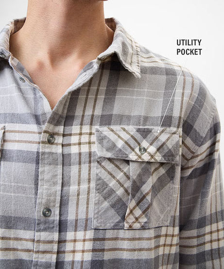 Plaid Storm Men Utility Shirts