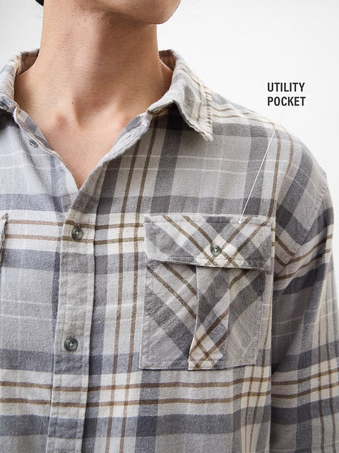 Plaid Storm Men Utility Shirts