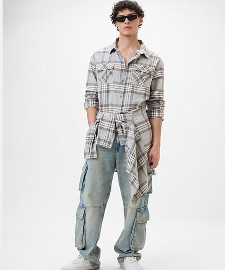 Plaid Storm Men Utility Shirts