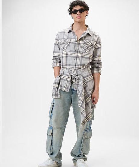 Plaid Storm Men Utility Shirts