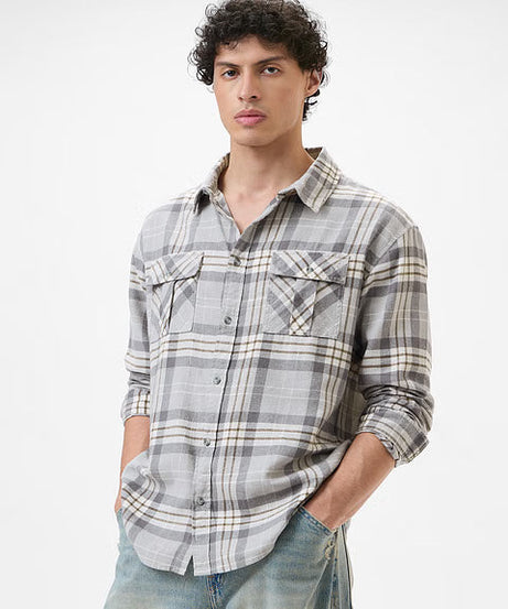 Plaid Storm Men Utility Shirts